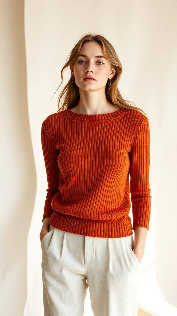Loop Ribbed Knit Top — view 3