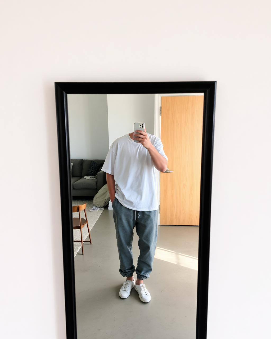 Tillfällig exempelbild · inte ett kundinlägg wearing Block Relaxed Joggers