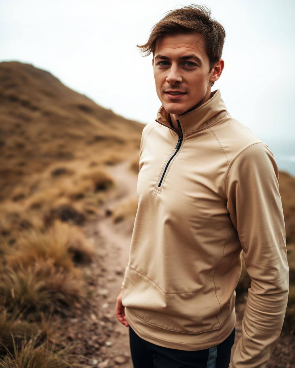Tillfällig exempelbild · inte ett kundinlägg wearing Trail Half-Zip