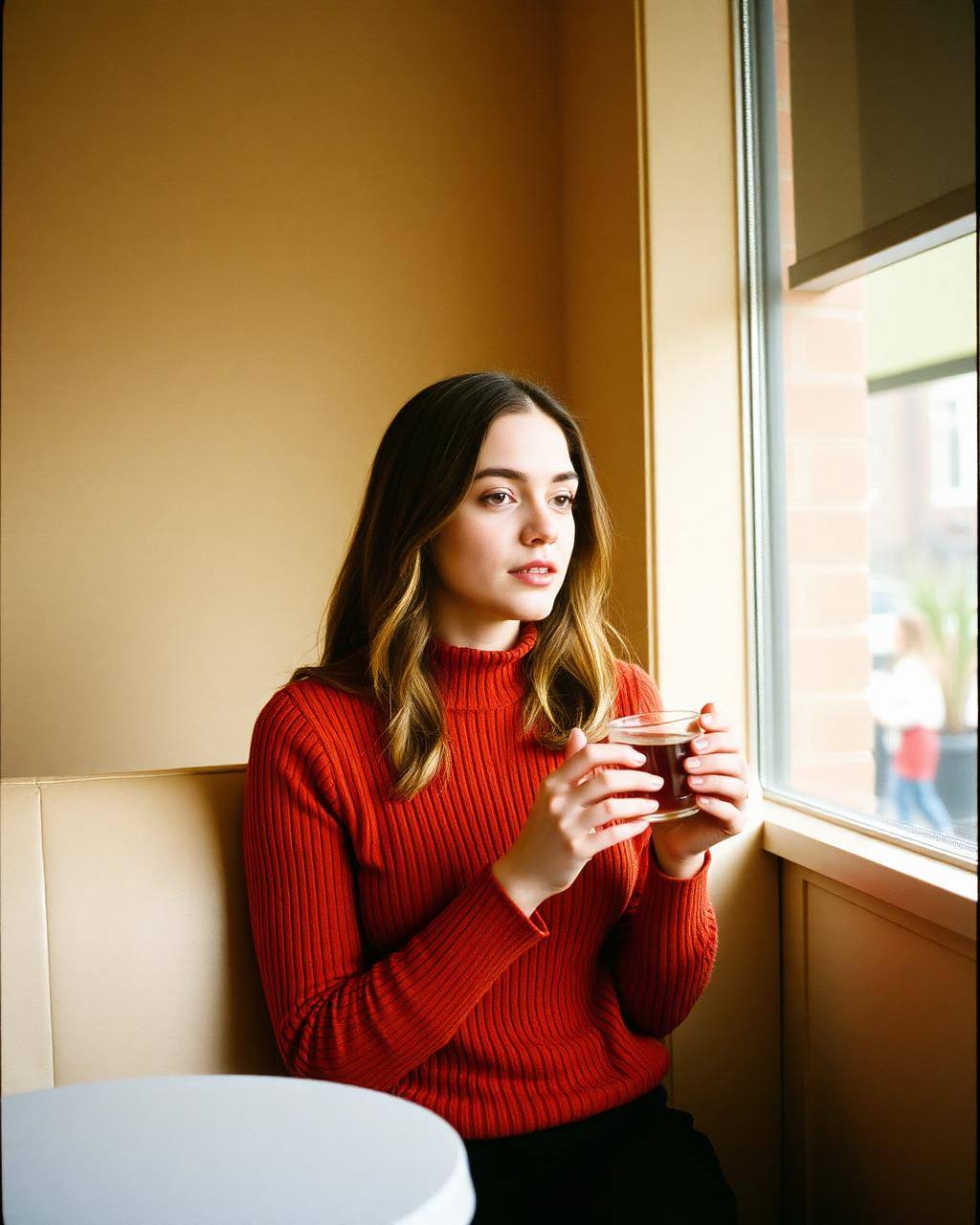 Tillfällig exempelbild · inte ett kundinlägg wearing Loop Ribbed Knit Top